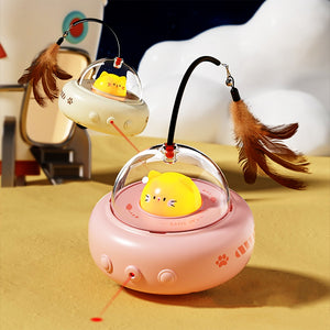 Intelligent Automatic Cat Teaser Toy, USB Rechargeable Interactive Pet Toy for Indoor Cats