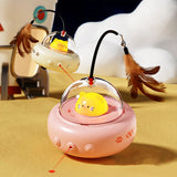 Intelligent Automatic Cat Teaser Toy, USB Rechargeable Interactive Pet Toy for Indoor Cats