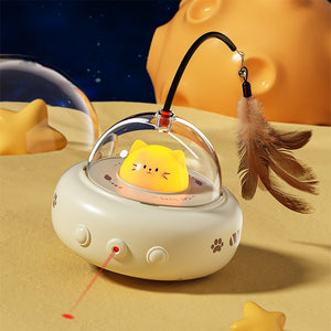 Intelligent Automatic Cat Teaser Toy, USB Rechargeable Interactive Pet Toy for Indoor Cats