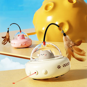 Intelligent Automatic Cat Teaser Toy, USB Rechargeable Interactive Pet Toy for Indoor Cats