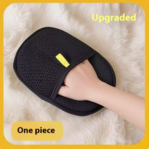Pet Hair Remover Mitt Glove – Dual-Sided DE shedding Brush for Dogs, Cats & Rabbits – Long/Short/Curly Fur Grooming Tool
