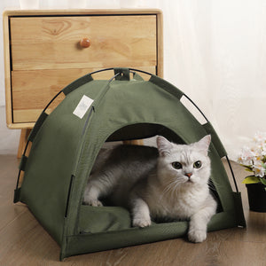 Cat Tent Cooling Mat & Dog Bed – Portable Pet Nest, Indoor/Outdoor