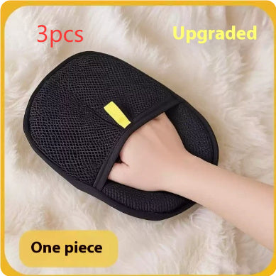 Pet Hair Remover Mitt Glove – Dual-Sided DE shedding Brush for Dogs, Cats & Rabbits – Long/Short/Curly Fur Grooming Tool