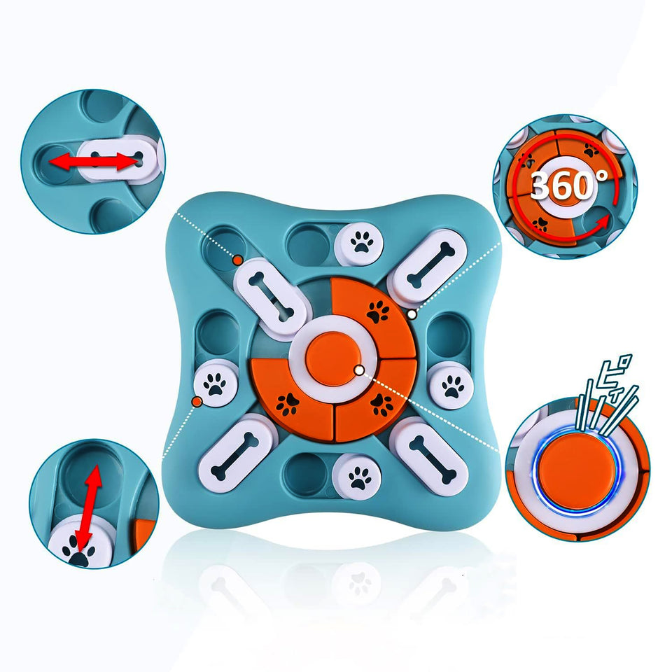 Fashion Creative Dog Toy – Interactive Educational Pet Toy with Sound – Light Blue ABS Pet Training Toy for Dogs & Puppies