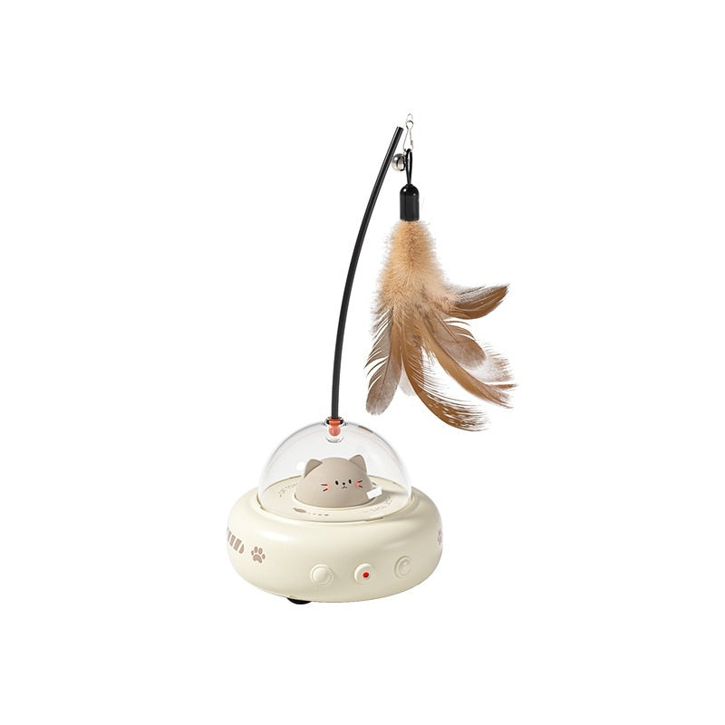 Intelligent Automatic Cat Teaser Toy, USB Rechargeable Interactive Pet Toy for Indoor Cats