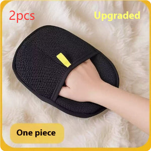Pet Hair Remover Mitt Glove – Dual-Sided DE shedding Brush for Dogs, Cats & Rabbits – Long/Short/Curly Fur Grooming Tool