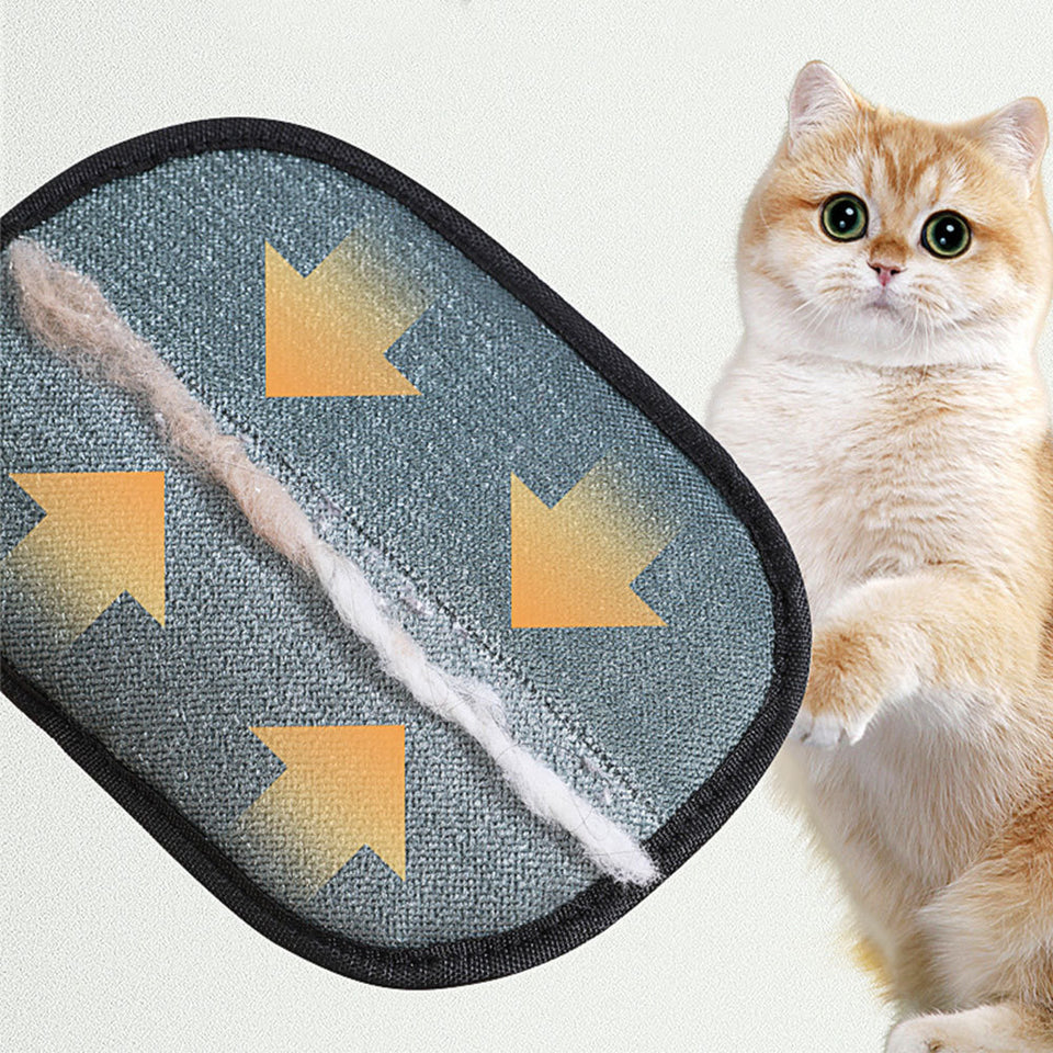 Pet Hair Remover Mitt Glove – Dual-Sided DE shedding Brush for Dogs, Cats & Rabbits – Long/Short/Curly Fur Grooming Tool
