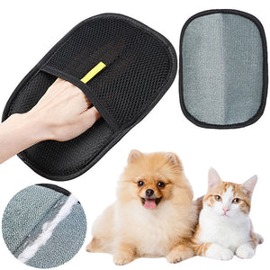 Pet Hair Remover Mitt Glove – Dual-Sided DE shedding Brush for Dogs, Cats & Rabbits – Long/Short/Curly Fur Grooming Tool
