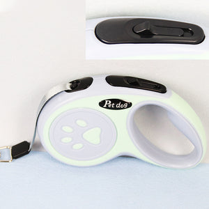 Retractable Dog Leash with One-Click Brake – 3M/5M Strong ABS Rope for Walking Dogs – Comfortable Handheld Grip
